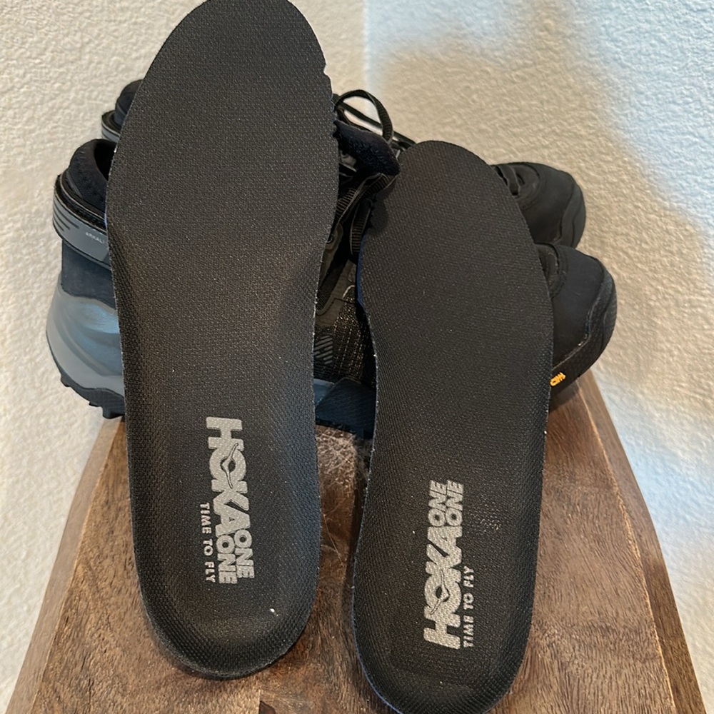 Hoka Women's Black Athletic Trail Shoes with Vibram Outsole - Picture 9 of 13